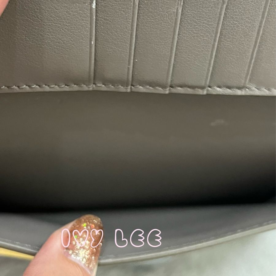 CELINE Medium Strap 灰色系 大象灰 經典 中 短夾 二手精品-8