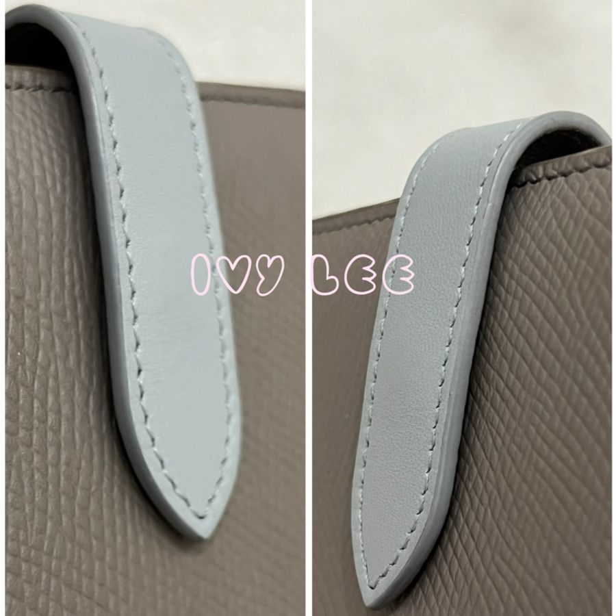 CELINE Medium Strap 灰色系 大象灰 經典 中 短夾 二手精品-12