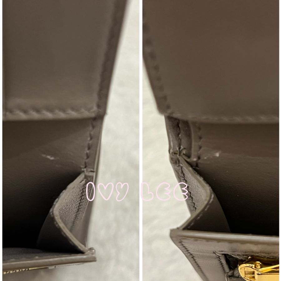 CELINE Medium Strap 灰色系 大象灰 經典 中 短夾 二手精品-20