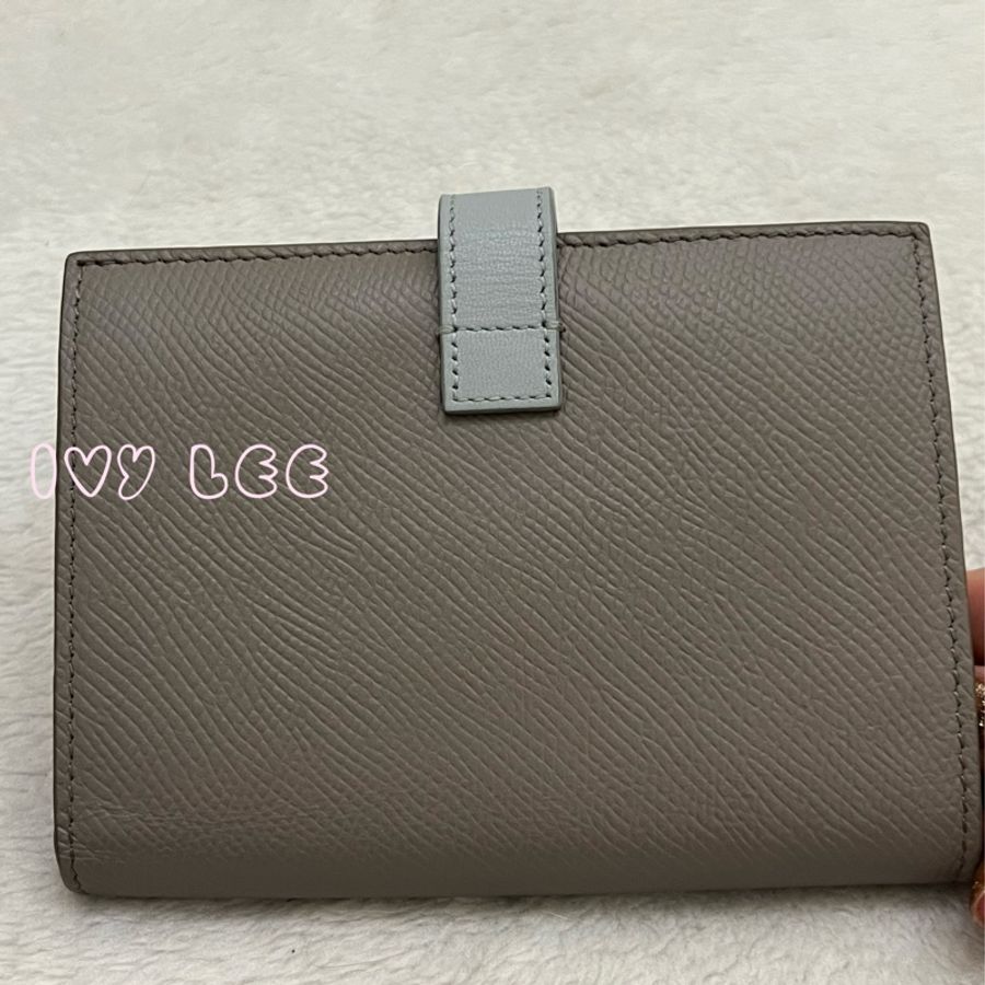 CELINE Medium Strap 灰色系 大象灰 經典 中 短夾 二手精品-26