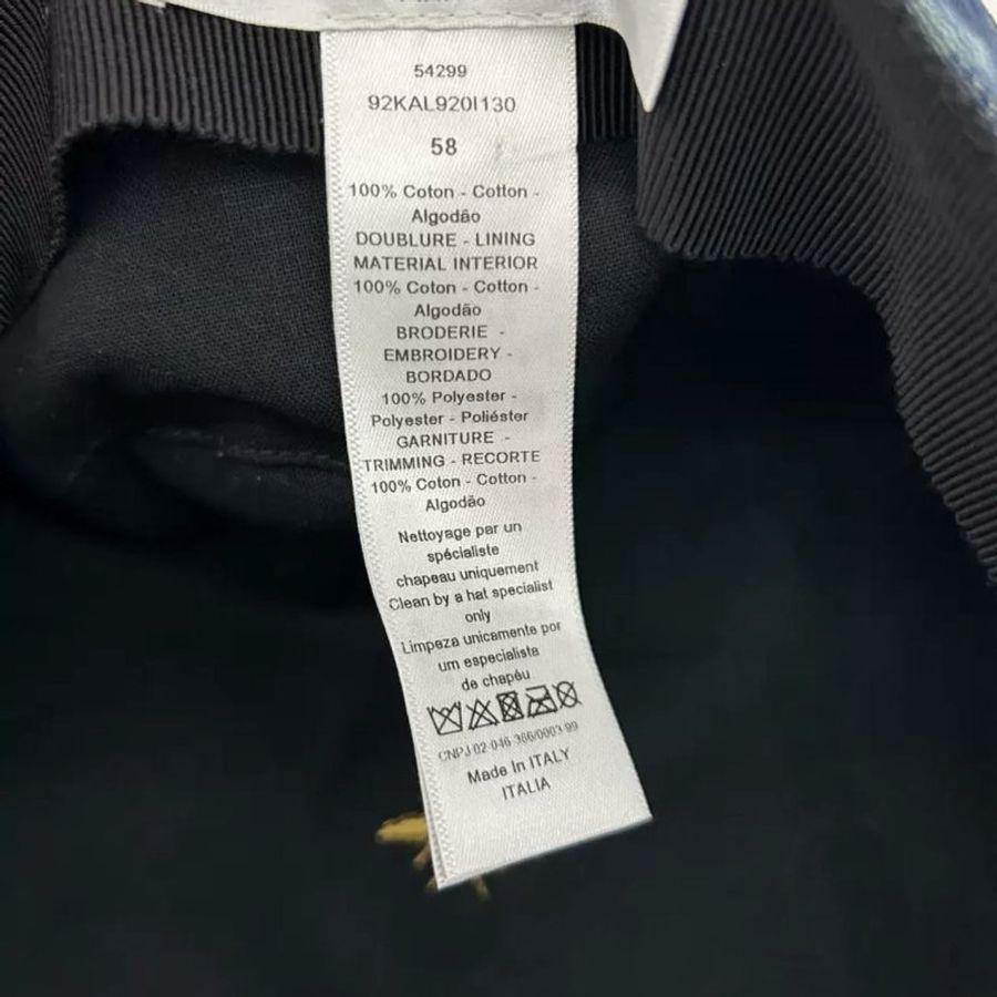 Dior 牛仔暈染報童帽 金屬標有些氧化整體很新 58cm帽圍 原價三萬多-4