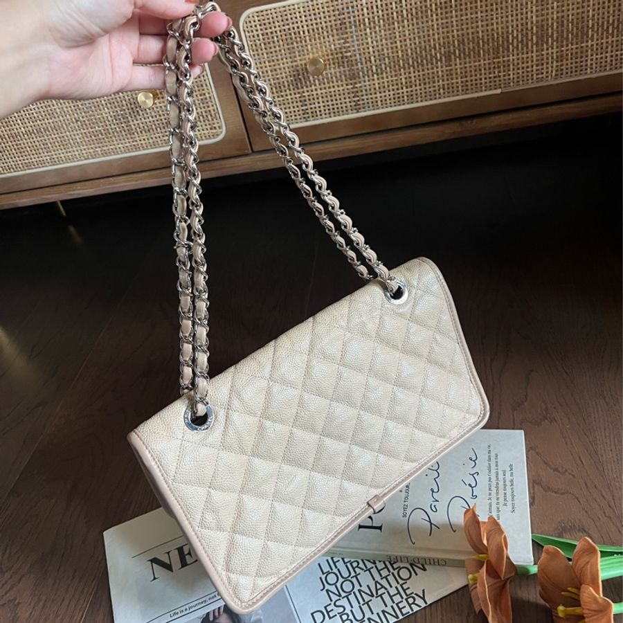 大降價‼️Chanel魚子醬皮flap bag-3