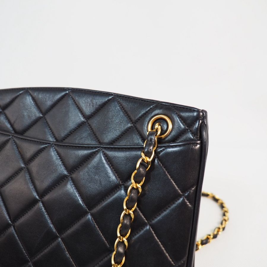 CHANEL chain tote 中古香奈兒大金扣鏈條包-5