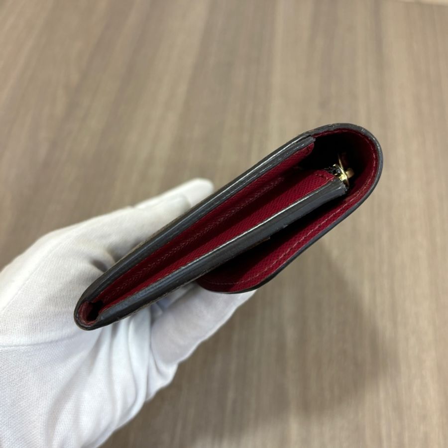 Louis Vuitton M60697老花紅釦Emilie長夾-8
