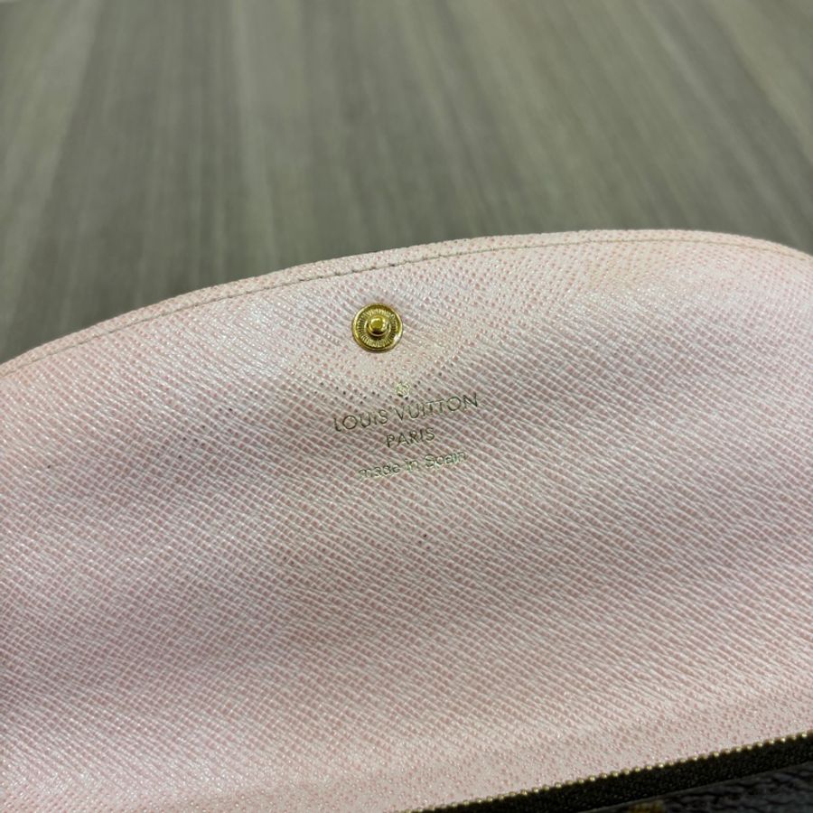 Louis Vuitton M60697老花粉釦Emilie長夾-8