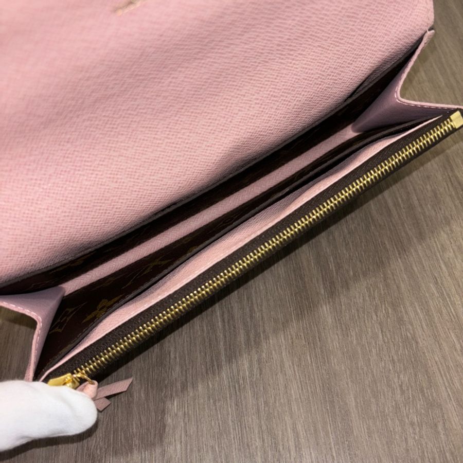 Louis Vuitton M60697老花粉釦Emilie長夾-12