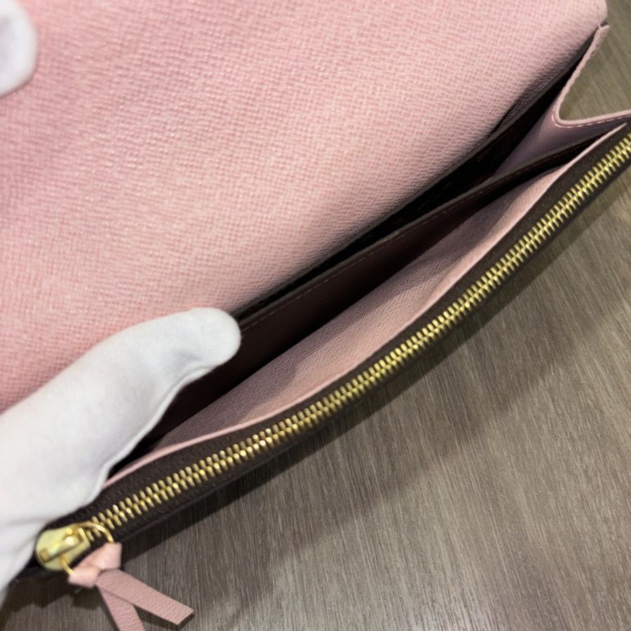 Louis Vuitton M60697老花粉釦Emilie長夾-13