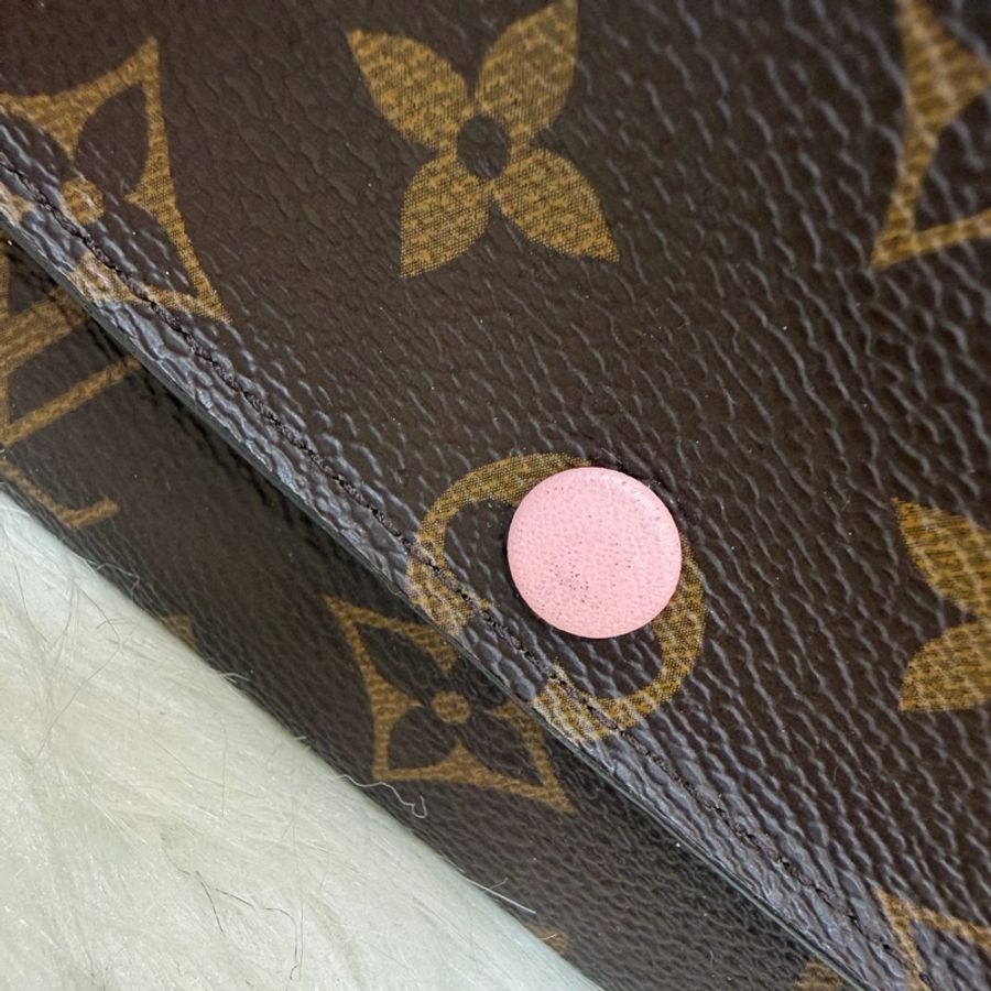 Louis Vuitton M61289 老花粉釦Emilie長夾-20