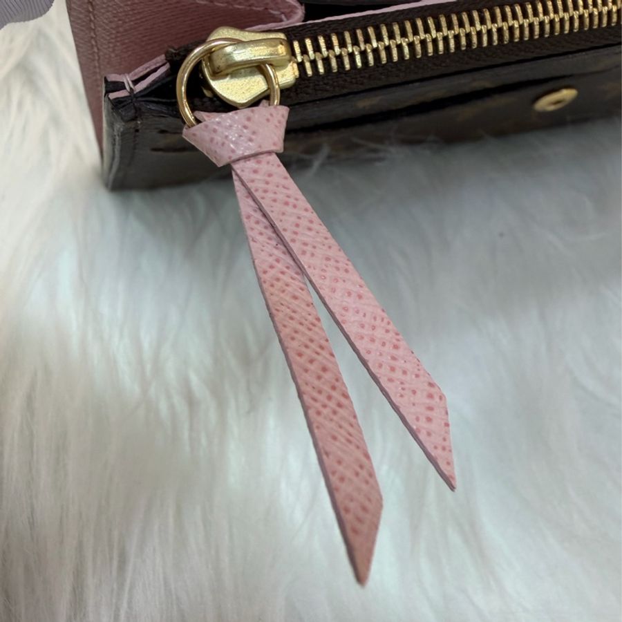 Louis Vuitton M61289 老花粉釦Emilie長夾-27