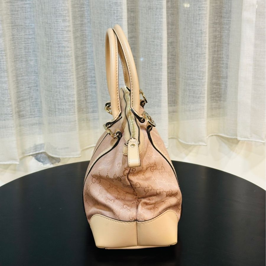Gucci櫻花粉老花托特手提包👜97新包況佳🔥全網最低下殺🔥-3