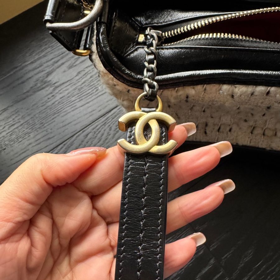 香奈兒CHANEL 毛呢流浪包(小號）-10