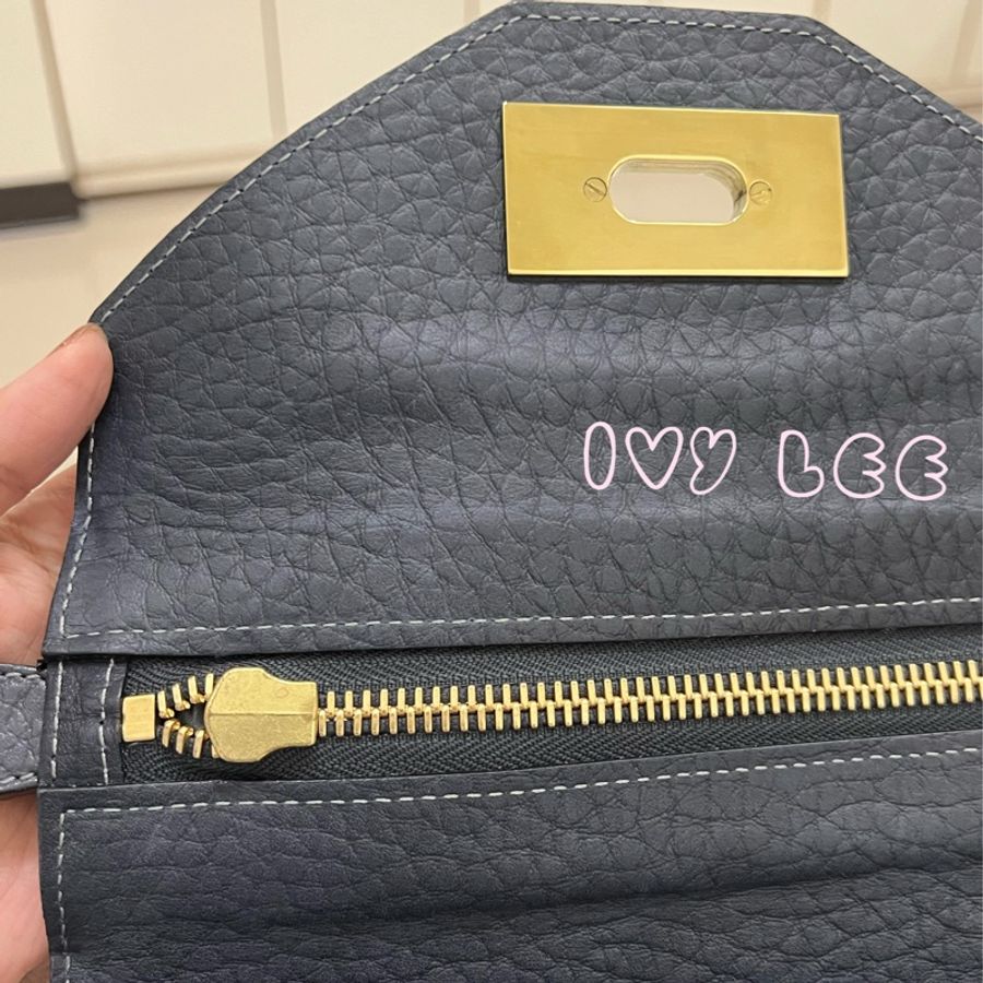 CHLOE 深藍 雙層信封式 金邊 SALLY 莎莉包 肩背包 手提包 二手精品-24