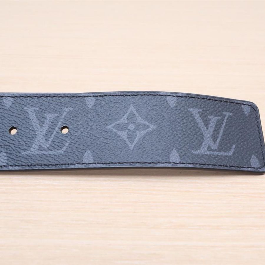 LOUIS VUITTON(路易威登) 老花黑皮 啞光黑扣 M0449 85CM 灰色 PVC 85cm-5