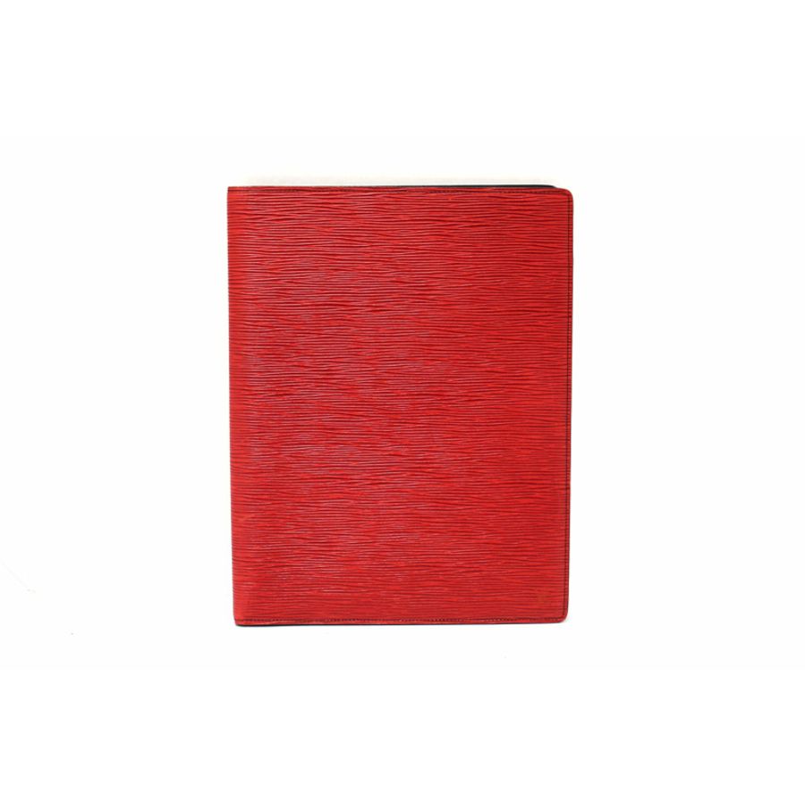 Louis Vuitton Red Epi Leather Desk Agenda Cover-0