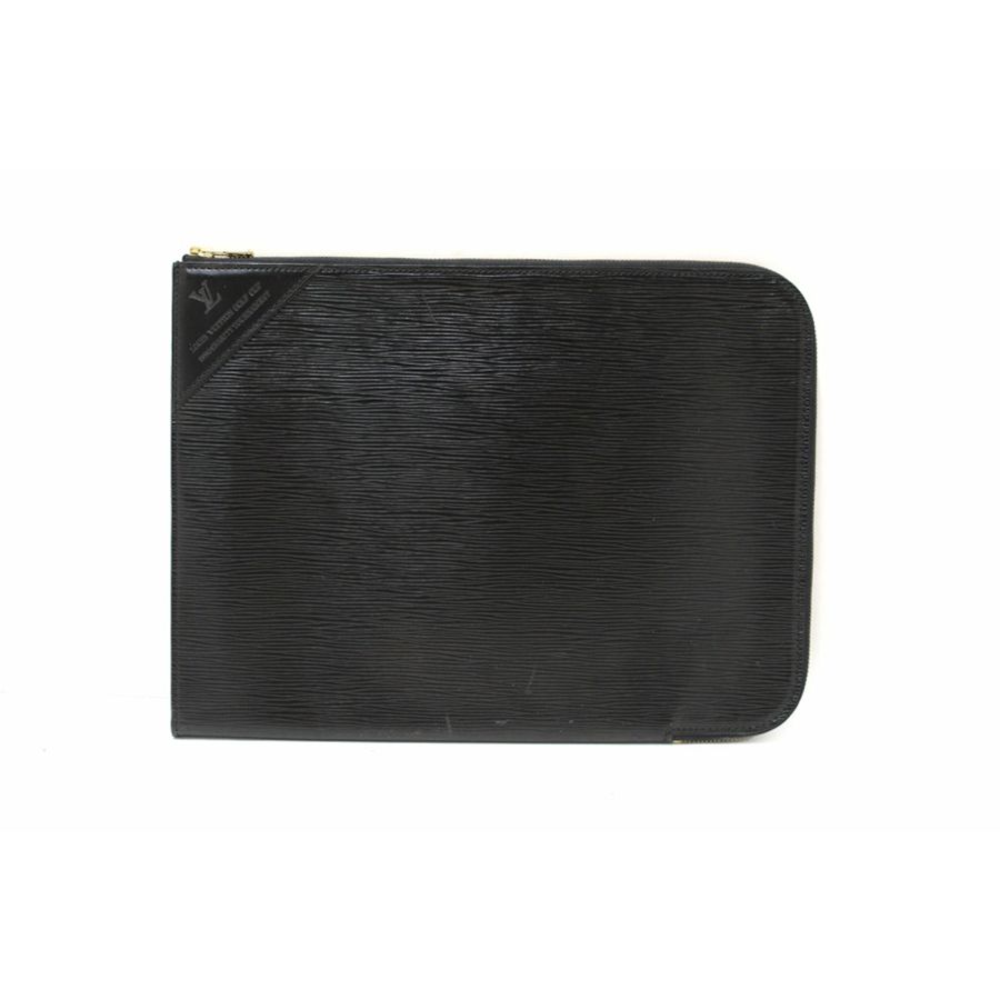 Vintage Louis Vuitton Golf Cup 1990 Charity Tournament Black Epi Leather Poche Documents Portfolio Case-0