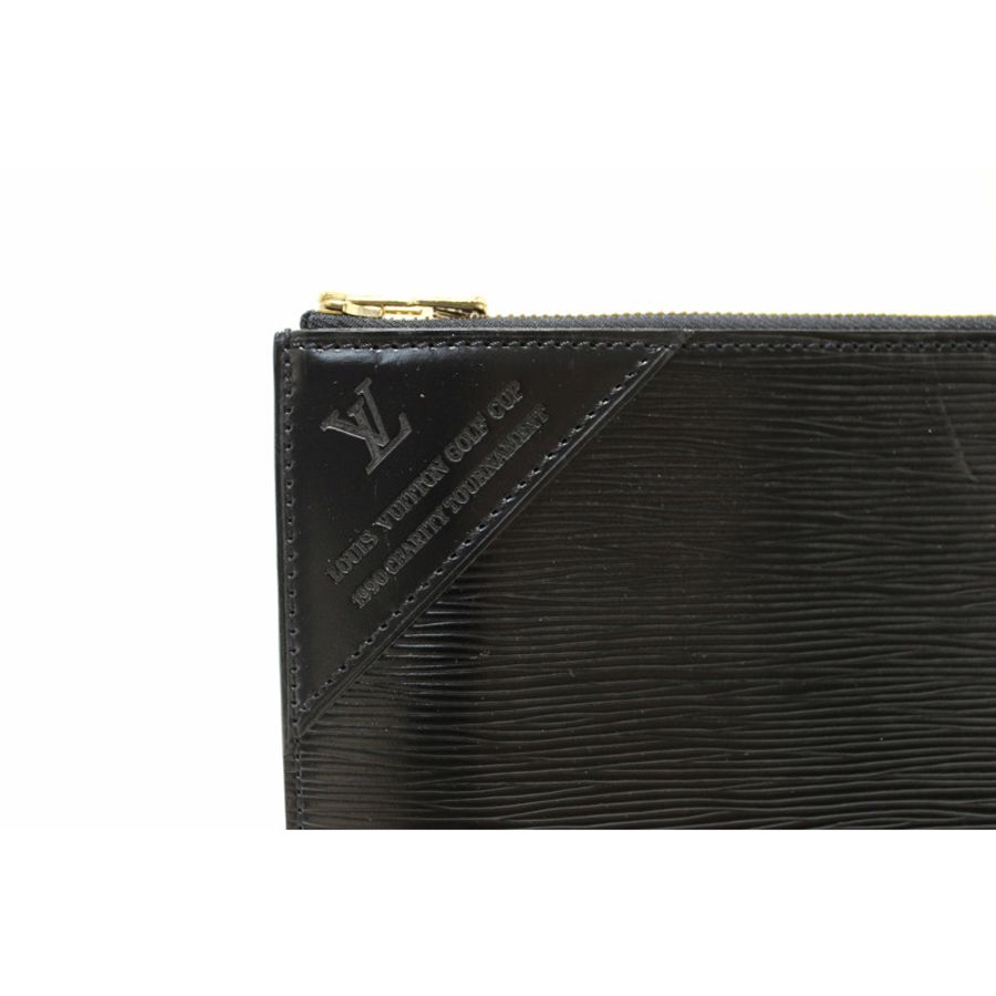 Vintage Louis Vuitton Golf Cup 1990 Charity Tournament Black Epi Leather Poche Documents Portfolio Case-1