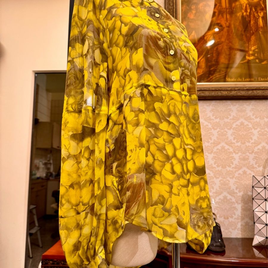 Alexander McQueen 蠶絲印花亨利領Blouse-2