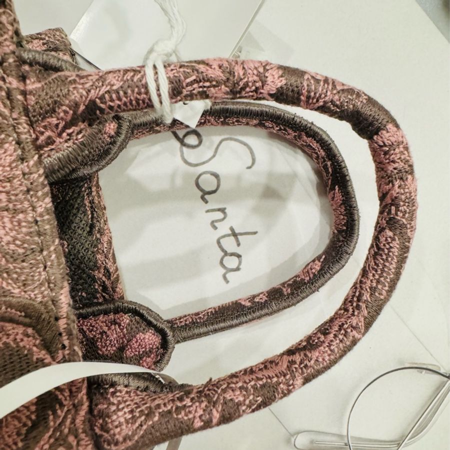 Dior book tote 粉色刺繡 直式 迷你手提包 肩背包 《全新未使用》-9
