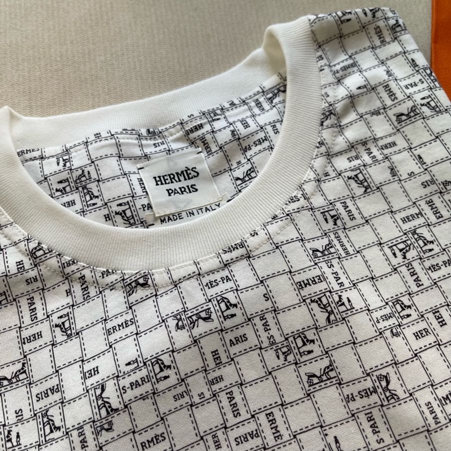全新 現貨🍊Hermes 女裝 Bolduc au Carre women t-shirt tee (Size 38)-4