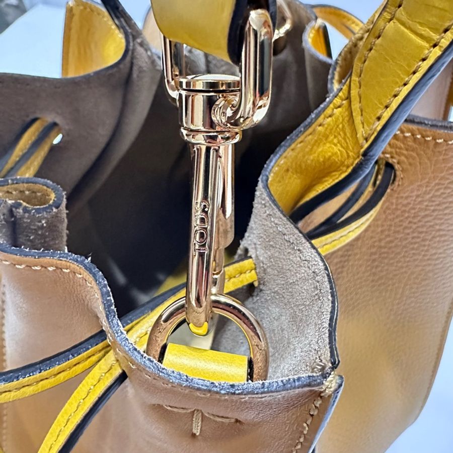 TOD'S TSC TC46 多色拼接百褶水桶包-21