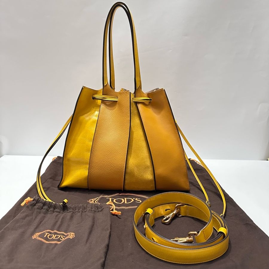 TOD'S TSC TC46 多色拼接百褶水桶包-25
