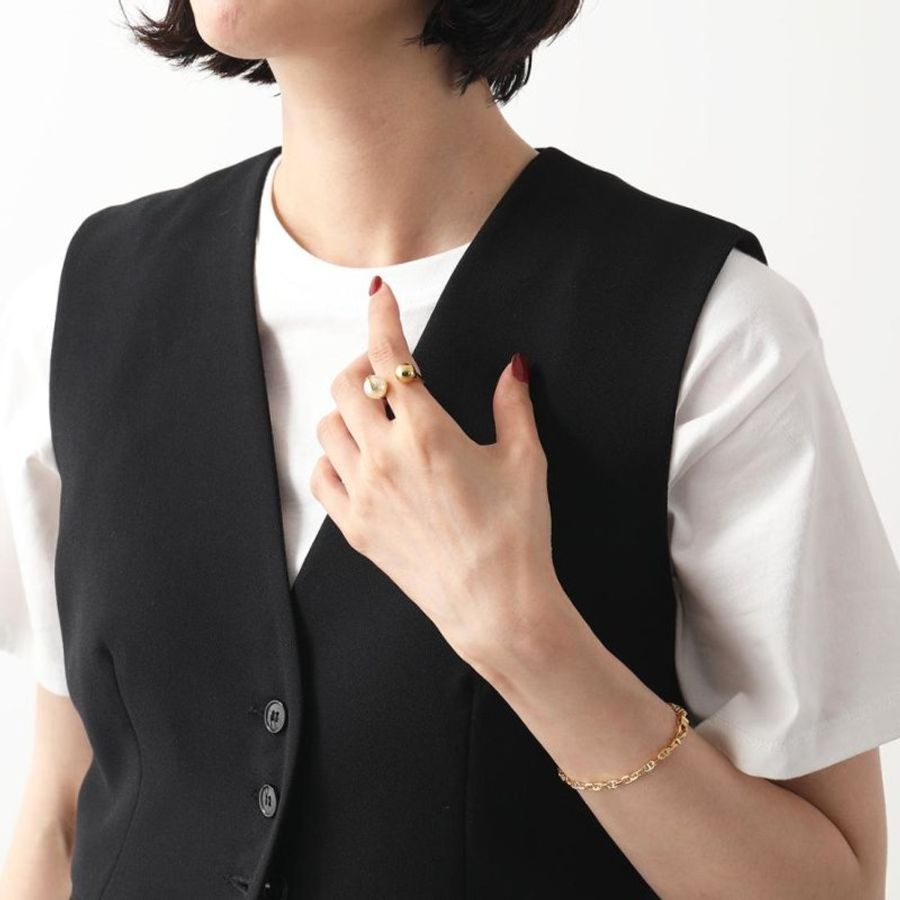 ⏰限時特賣價🌺Saint Laurent YSL聖羅蘭珍珠金球開口戒指 美國尺寸6/日本尺寸11-3