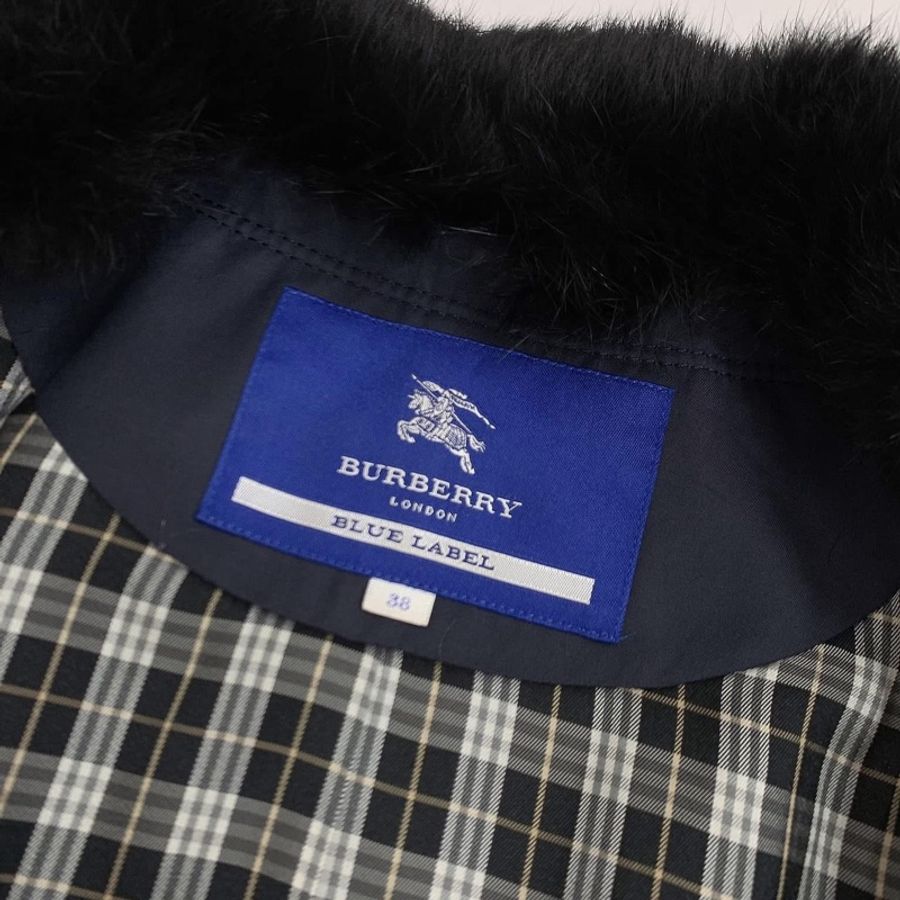 BURBERRY 藍標帶毛牛角扣大衣(毛可拆)-8