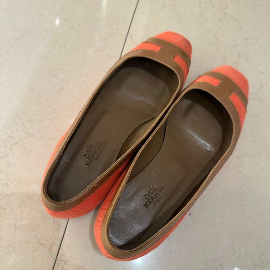 Hermes 超顯白 穿起來很好看的娃娃鞋 真心 38-4