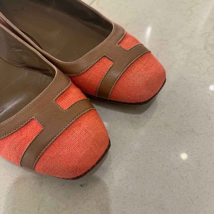 Hermes 超顯白 穿起來很好看的娃娃鞋 真心 38-6