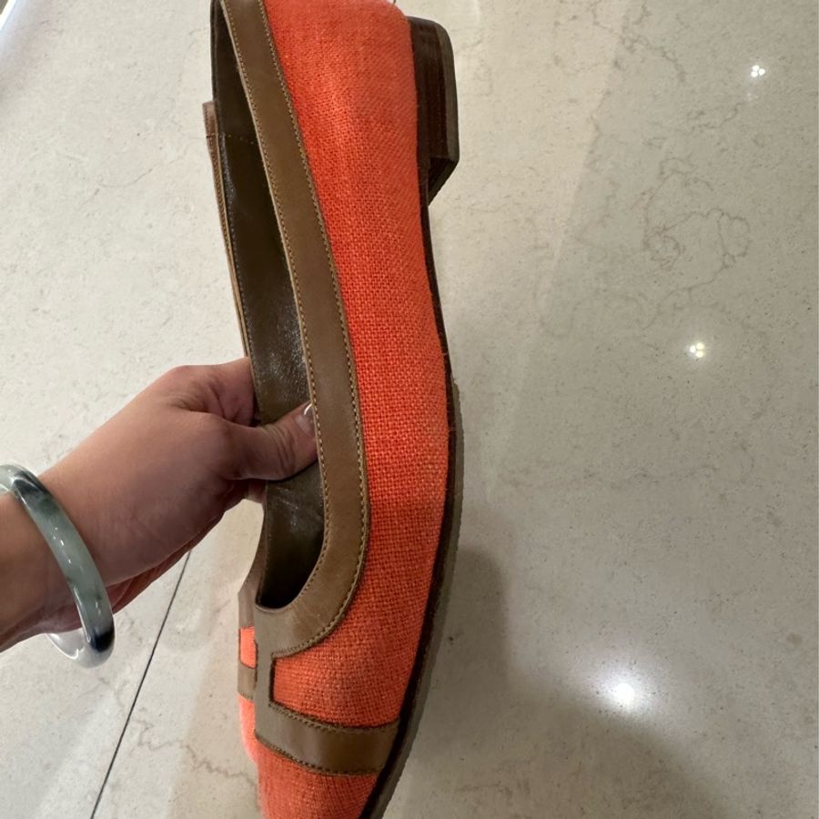 Hermes 超顯白 穿起來很好看的娃娃鞋 真心 38-7