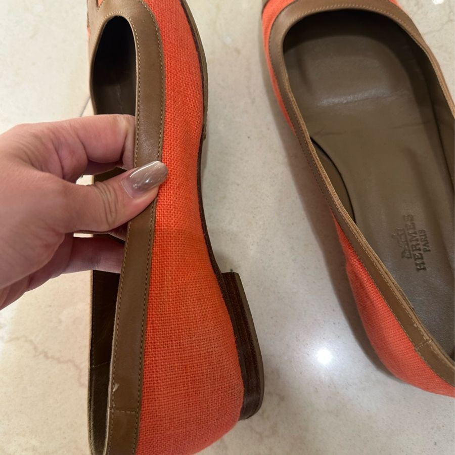 Hermes 超顯白 穿起來很好看的娃娃鞋 真心 38-8