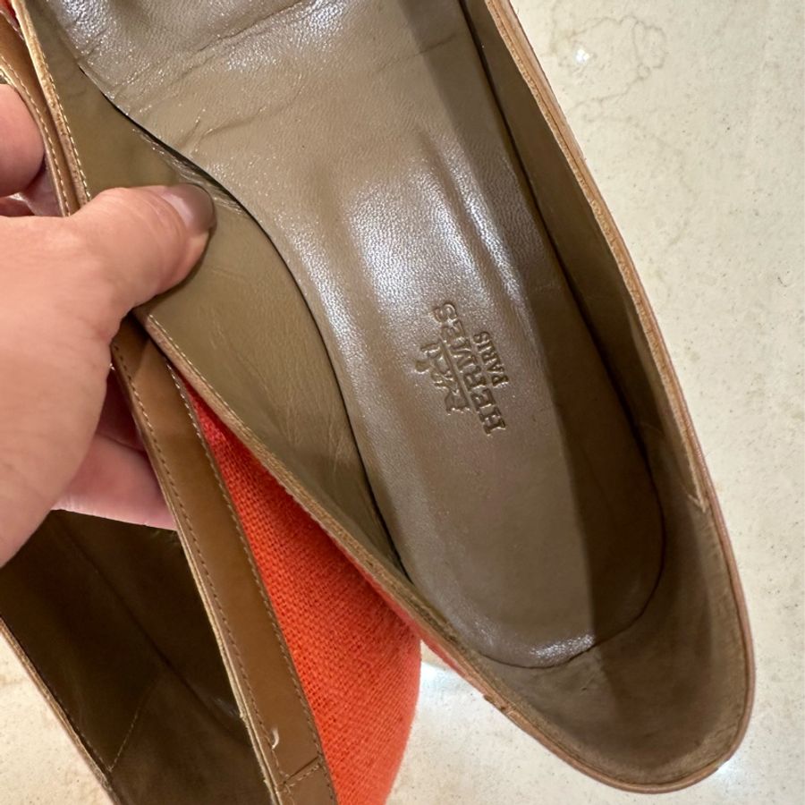 Hermes 超顯白 穿起來很好看的娃娃鞋 真心 38-9