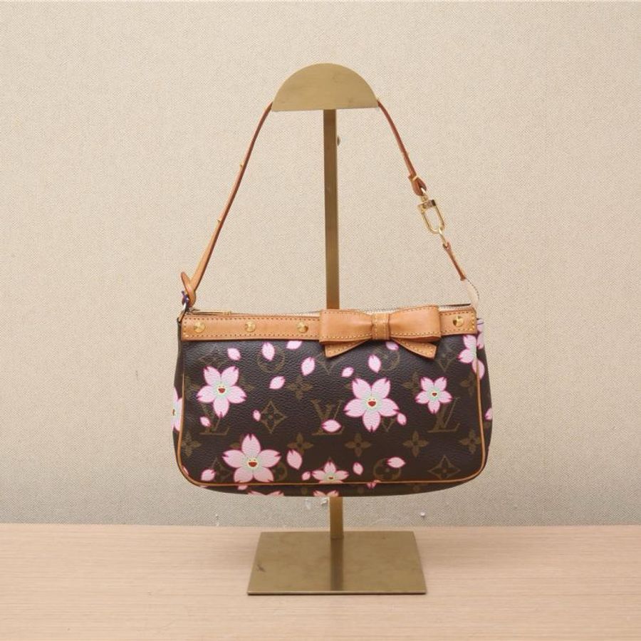 LOUIS VUITTON(路易威登) 中古 村上隆櫻花麻將包 印花-0
