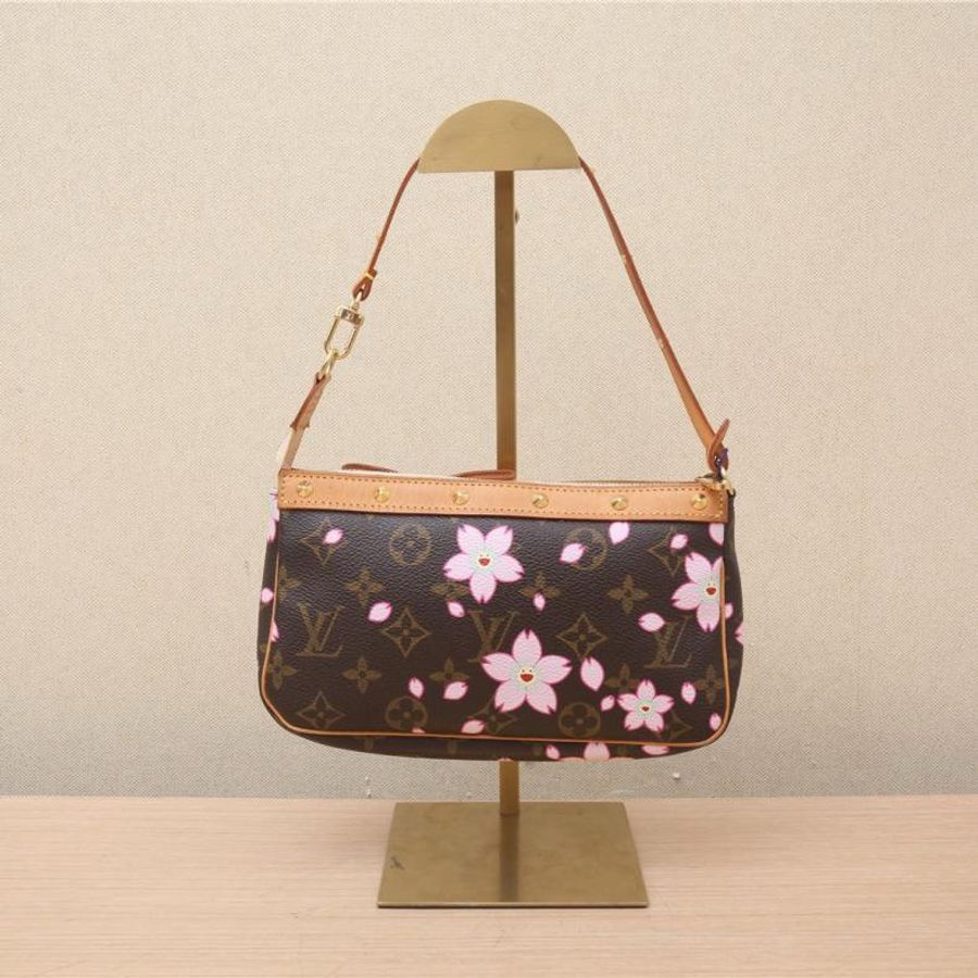LOUIS VUITTON(路易威登) 中古 村上隆櫻花麻將包 印花-2