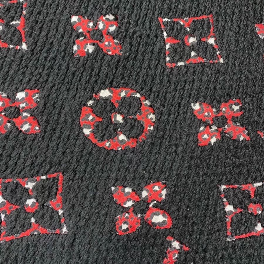LV 滿logo 印 羊毛圍巾Louis Vuitton 99新 170*42cm-4