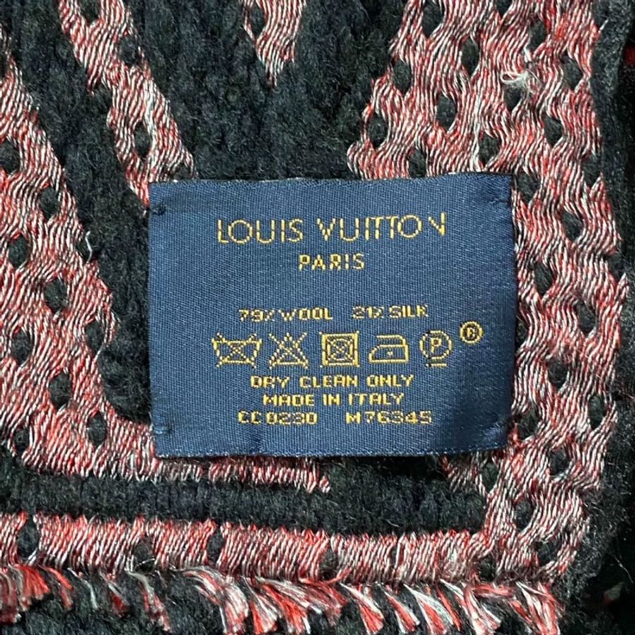 LV 滿logo 印 羊毛圍巾Louis Vuitton 99新 170*42cm-6