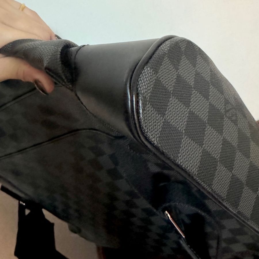 louisvuitton Christopher MM 棋盤格男後背包（灰黑色/N41379)-3