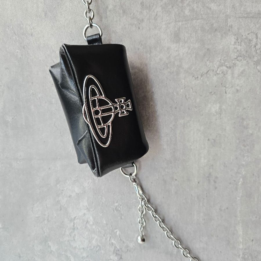 Vivienne Westwood Courtney Chain迷你皮革單肩包-1
