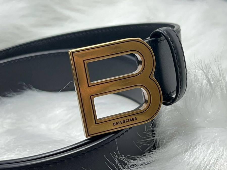 Balenciaga 巴黎世家皮帶 經典 復古金 百搭-0