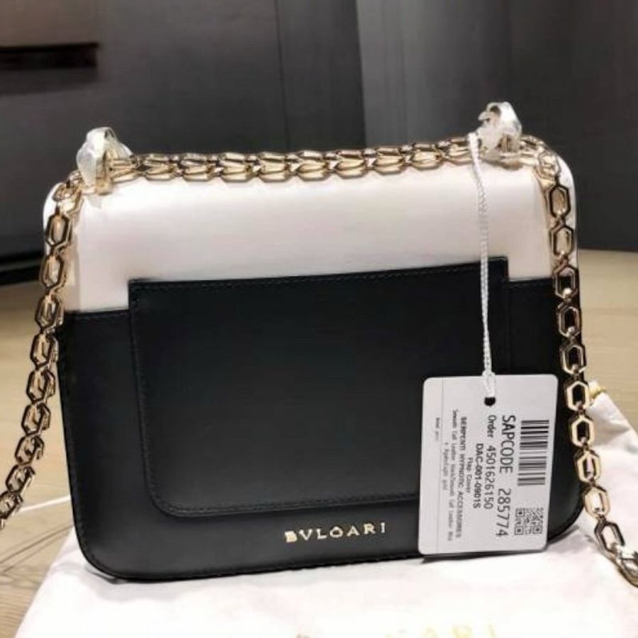 🎁5月快閃特價 寶格麗全球維修 🎁Bvlgari 285774 Serpenti Hypnotic 光滑小牛皮掀蓋包 黑白雙色-5