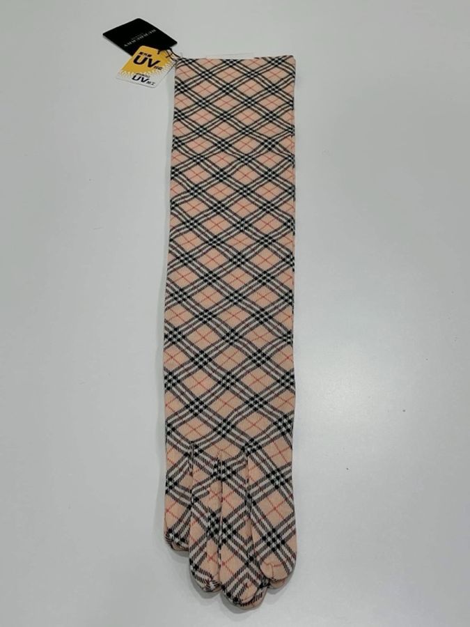 BURBERRY 粉格紋抗UV手套-6