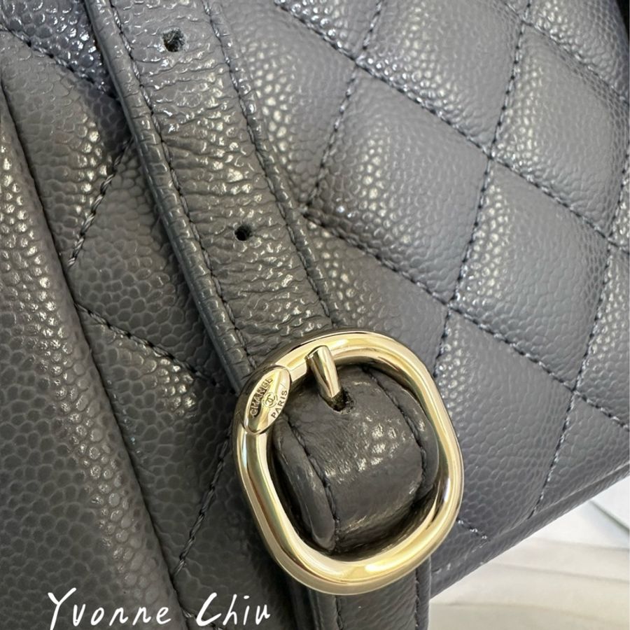 Chanel duma 小青蛙 後背包 24A 台灣購證-8