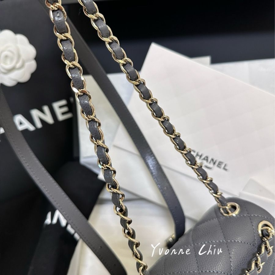Chanel duma 小青蛙 後背包 24A 台灣購證-15