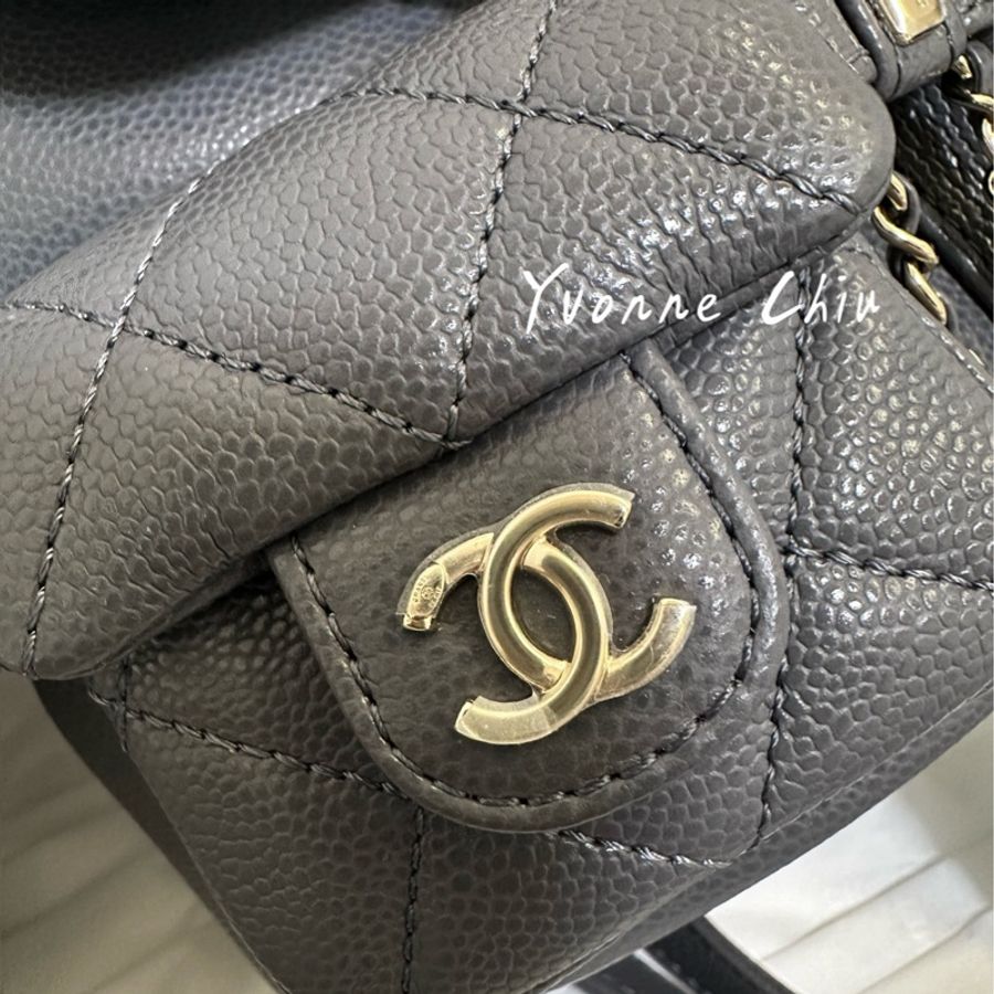 Chanel duma 小青蛙 後背包 24A 台灣購證-18