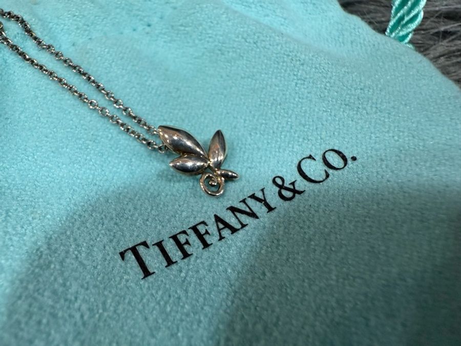 Tiffany 925 純銀 四葉草 幸運草 項鍊 頸鏈 飾品-1