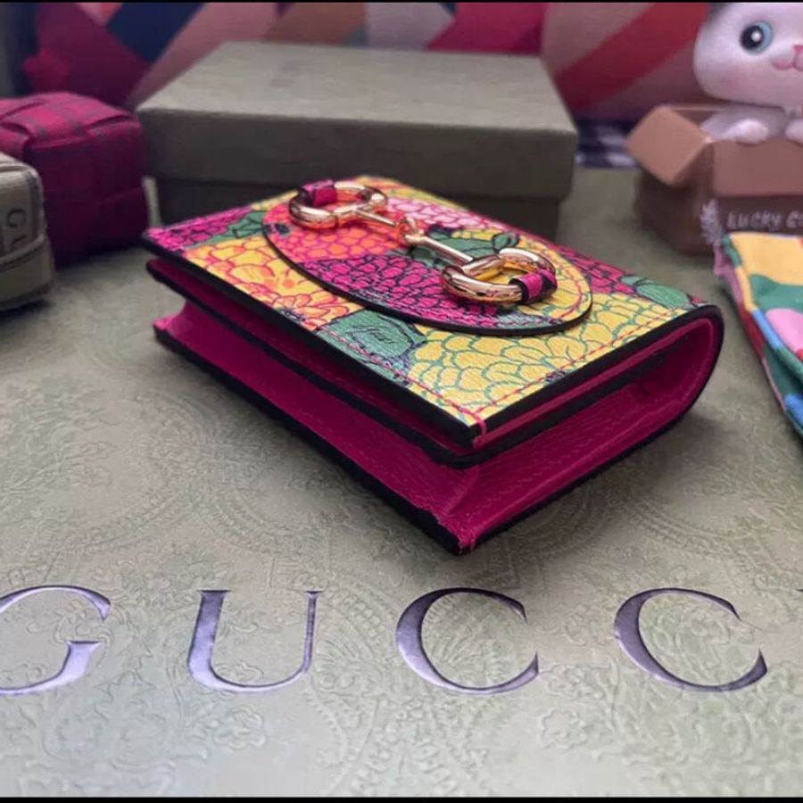 Gucci 限量款馬蹄扣 全新 零錢包卡包-2