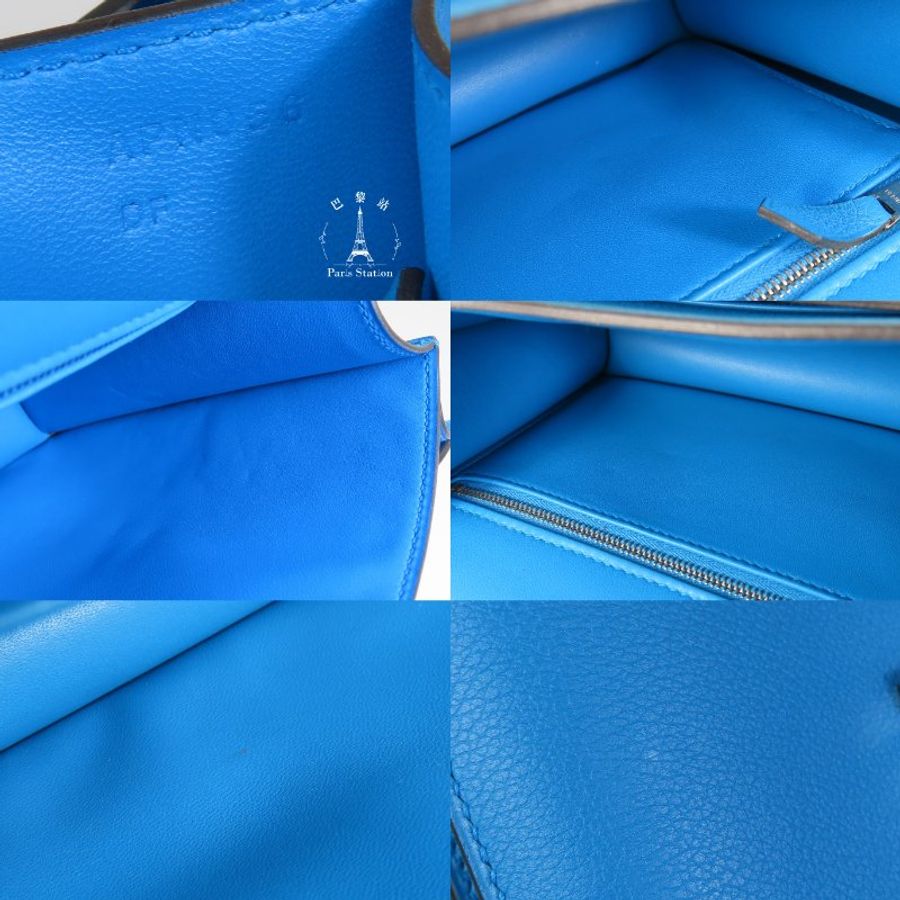 【巴黎站二手名牌專賣店】*現貨*HERMES 愛馬仕 真品*A刻 Constance 24 土耳其藍銀H康康肩背斜背包-5