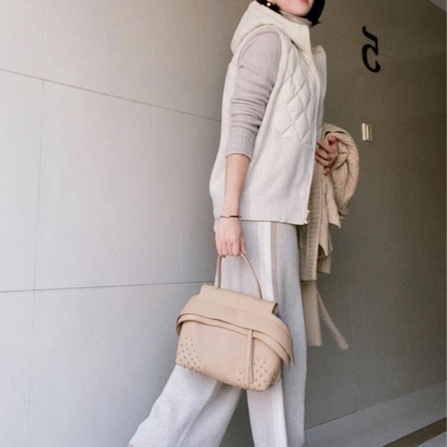 tod's tods wave small 灰 豆豆包 大嘴包 手提包 斜背包 肩背包 側背包-11