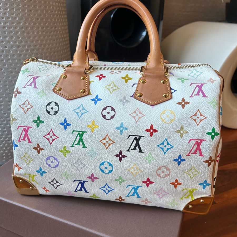LV村上隆白三彩Speedy30-1