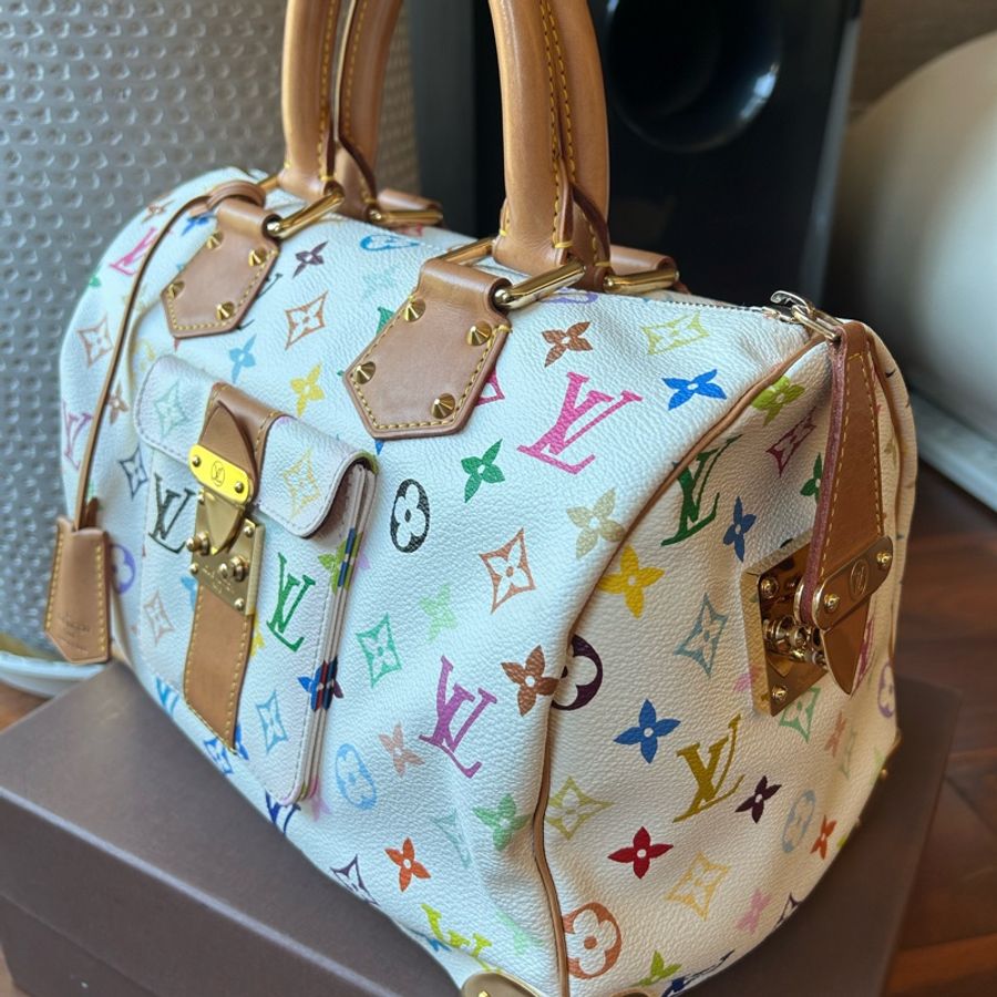 LV村上隆白三彩Speedy30-5